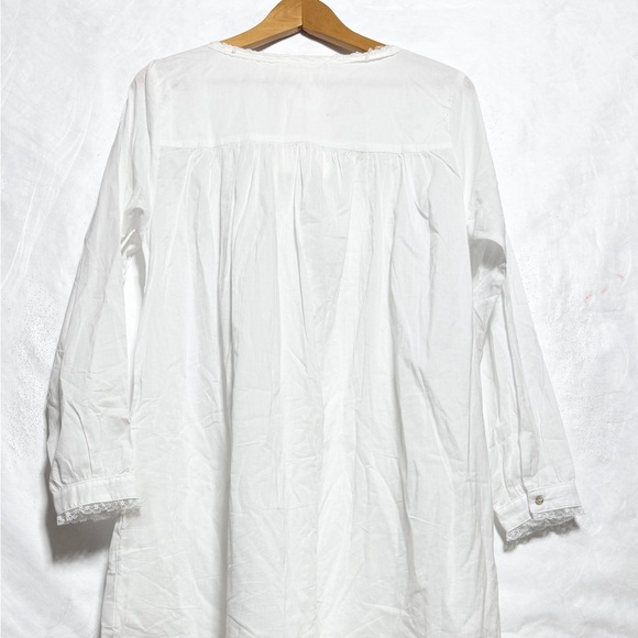 Eileen West White Lace Trim Nightgown - Picture 3 of 5